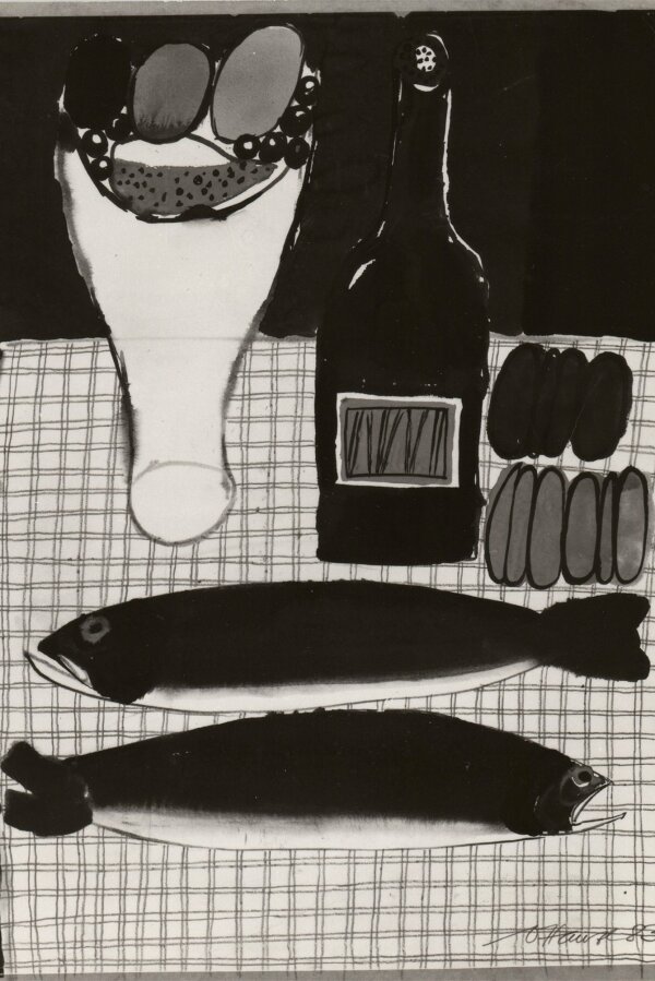 Oldřich Hanzl, Zátiší, 1983, akvarel; foto: Libor Teplý